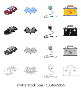 Vector illustration of innovation and technology  sign. Set of innovation and nature  vector icon for stock.