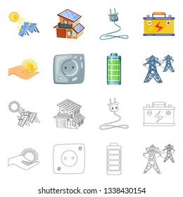 Vector illustration of innovation and technology  sign. Set of innovation and nature  stock symbol for web.