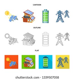 Vector illustration of innovation and technology  sign. Set of innovation and nature  stock symbol for web.