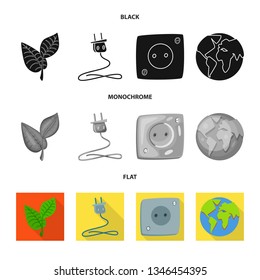 Vector illustration of innovation and technology  sign. Set of innovation and nature  vector icon for stock.