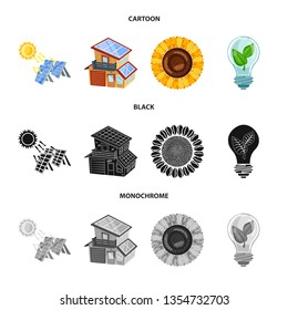 Vector illustration of innovation and technology  sign. Collection of innovation and nature  stock symbol for web.