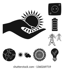 Vector illustration of innovation and technology sign. Collection of innovation and nature  stock vector illustration.