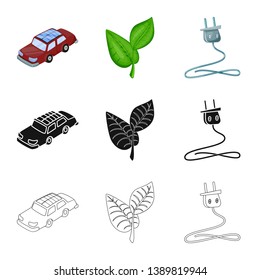 Vector illustration of innovation and technology  sign. Set of innovation and nature  vector icon for stock.