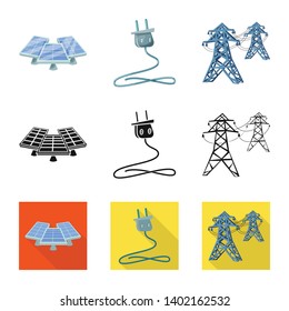 Vector illustration of innovation and technology  sign. Collection of innovation and nature  vector icon for stock.