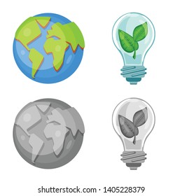 Vector illustration of innovation and technology  sign. Set of innovation and nature  vector icon for stock.