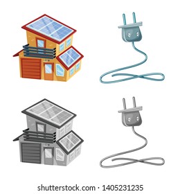 Vector illustration of innovation and technology  sign. Collection of innovation and nature  vector icon for stock.
