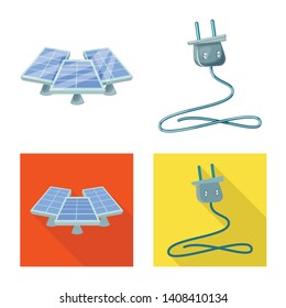 Vector illustration of innovation and technology  sign. Collection of innovation and nature  stock symbol for web.