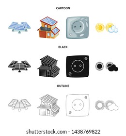 Vector illustration of innovation and technology sign. Collection of innovation and nature stock vector illustration.