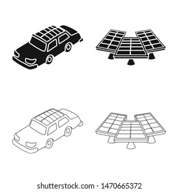 Vector illustration of innovation and technology sign. Collection of innovation and nature stock symbol for web.