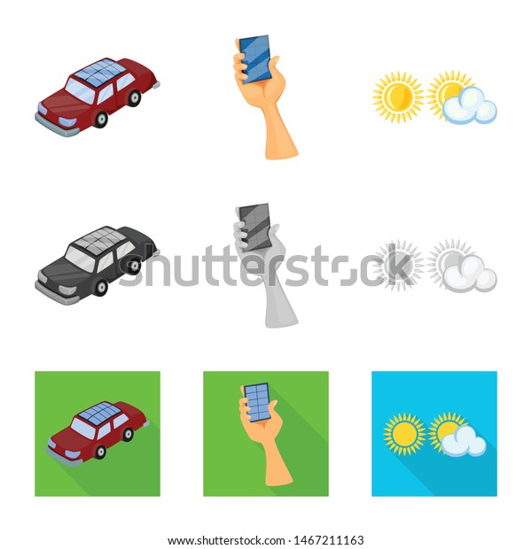 Vector\
illustration of innovation and technology sign. Collection of\
innovation and nature stock symbol for\
web.