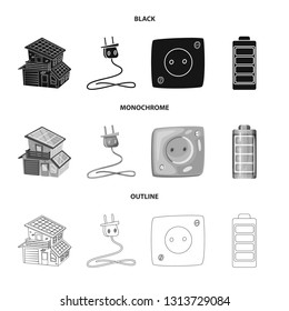Vector illustration of innovation and technology  symbol. Collection of innovation and nature  stock vector illustration.