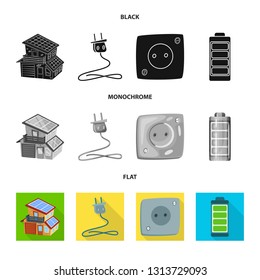 Vector illustration of innovation and technology  symbol. Collection of innovation and nature  stock vector illustration.