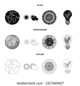 Vector illustration of innovation and technology  symbol. Collection of innovation and nature  vector icon for stock.