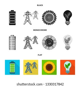 Vector illustration of innovation and technology  symbol. Collection of innovation and nature  vector icon for stock.