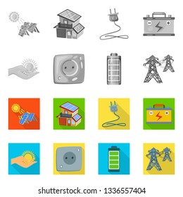 Vector illustration of innovation and technology  symbol. Collection of innovation and nature  vector icon for stock.