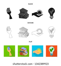 Vector illustration of innovation and technology  symbol. Set of innovation and nature  vector icon for stock.