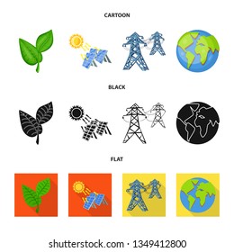 Vector illustration of innovation and technology  symbol. Set of innovation and nature  vector icon for stock.