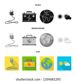 Vector illustration of innovation and technology  symbol. Set of innovation and nature  stock vector illustration.
