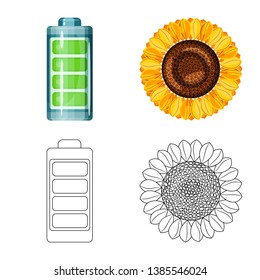 Vector illustration of innovation and technology  symbol. Set of innovation and nature  stock symbol for web.