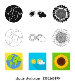 Vector illustration of innovation and technology  symbol. Set of innovation and nature  vector icon for stock.