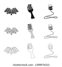 Vector illustration of innovation and technology  symbol. Set of innovation and nature  vector icon for stock.