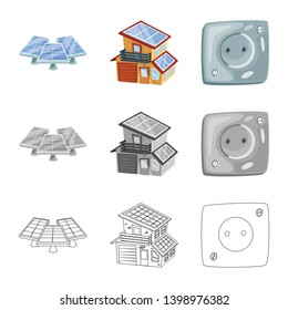 Vector illustration of innovation and technology  symbol. Set of innovation and nature  vector icon for stock.