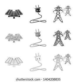 Vector illustration of innovation and technology  symbol. Set of innovation and nature  stock vector illustration.