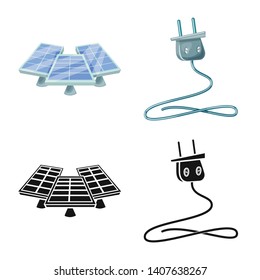 Vector illustration of innovation and technology  symbol. Set of innovation and nature  vector icon for stock.
