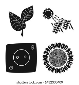 Vector illustration of innovation and technology symbol. Collection of innovation and nature stock vector illustration.