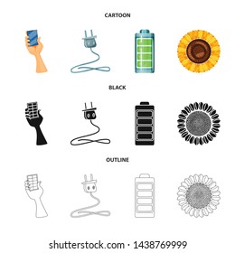 Vector illustration of innovation and technology symbol. Set of innovation and nature stock symbol for web.