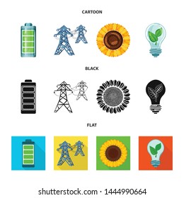Vector illustration of innovation and technology symbol. Collection of innovation and nature stock vector illustration.