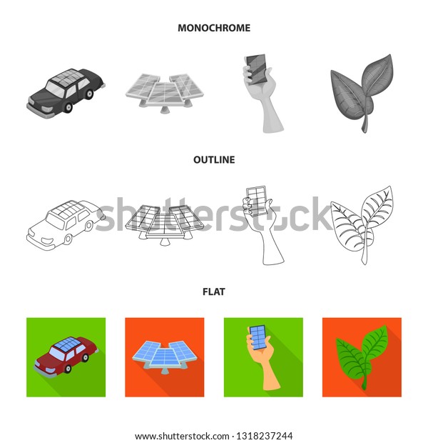 Vector\
illustration of innovation and technology  symbol. Set of\
innovation and nature  stock vector\
illustration.
