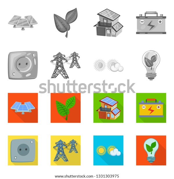Vector\
illustration of innovation and technology  symbol. Set of\
innovation and nature  vector icon for\
stock.