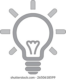 ilustração vetorial de ideia inovadora design de símbolo emergindo com luz brilhante simbolização