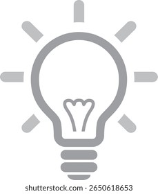 ilustração vetorial de ideia inovadora design de símbolo emergindo com luz brilhante simbolização