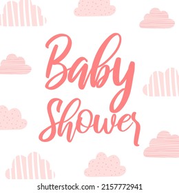 Vector Illustration Inscription Baby Shower On Stock Vector (Royalty ...