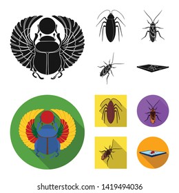 Vector illustration of insect and beetle logo. Collection of insect and halloween stock vector illustration.
