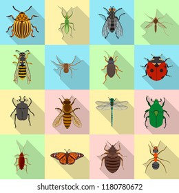 Vector illustration of insect and fly symbol. Collection of insect and element vector icon for stock.