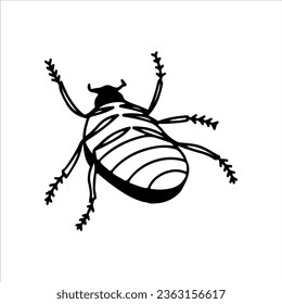 vector illustration of insect upside down concept