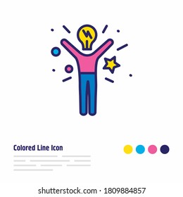 Vector illustration of inspection icon colored line. Beautiful emotions element also can be used as innovation icon element.