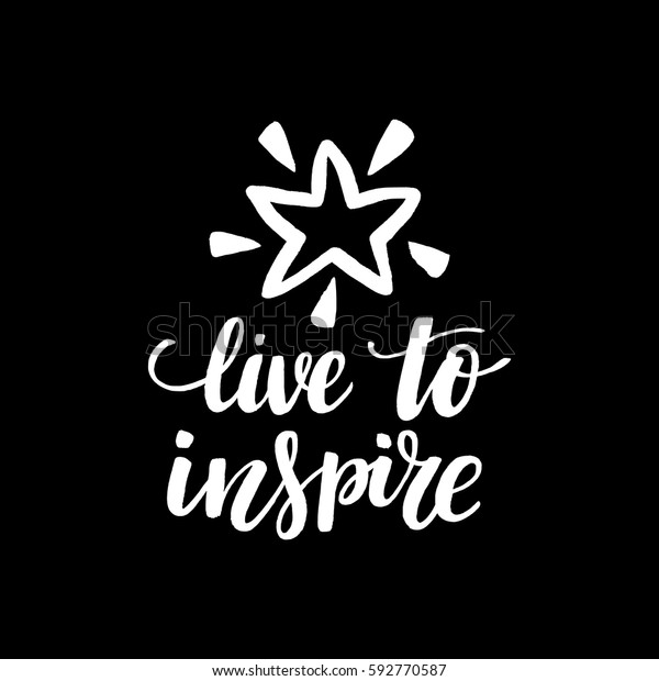 Vector Illustration Inspirational Phrase On Black Stock Vector (Royalty