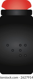 Vector illustration inspired by black glass bottle design