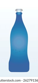 Ilustração vetorial inspirada no projeto de garrafa de vidro azul