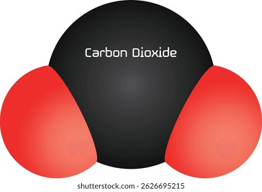 Vektorgrafik inspiriert vom Design des Kohlendioxid-Modells