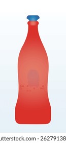 Vector illustration inspired by red glass bottle design