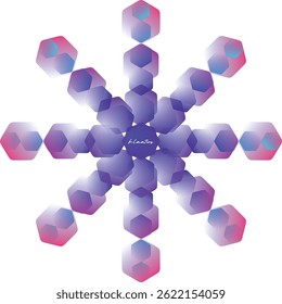 Ilustração vetorial inspirada no design de flocos de neve