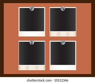 Vector Illustration of instant photo pictures group to place different photos