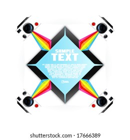 Vector illustration of a instant photography concept frame with copy space for custom text. Highly detailed.