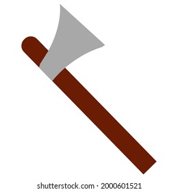 Vector illustration of instrument ax in cartoon flat style isolated on white background