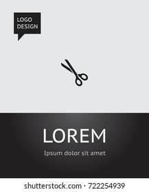Vector Illustration Of Instrument Symbol On Scissors Icon. Premium Quality Isolated Shear Element In Trendy Flat Style.